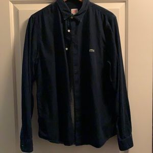 Lacoste indigo-dyed button-down from the Live! collection, size 42